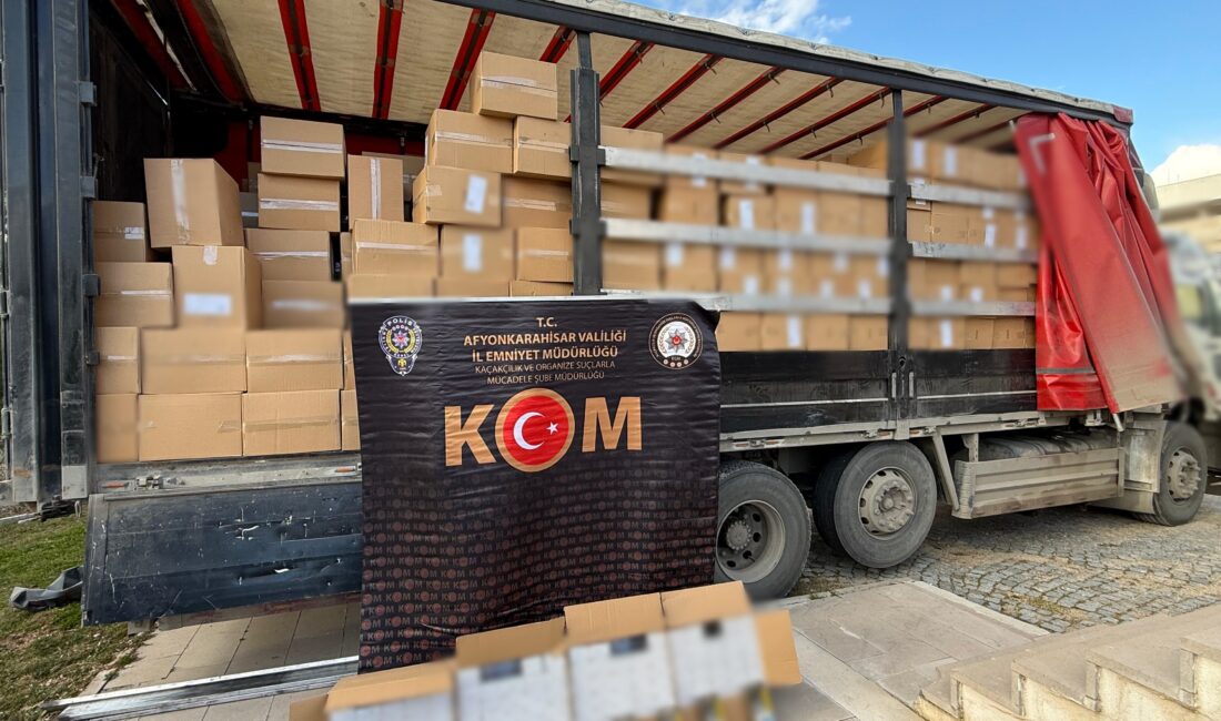Afyonkarahisar İl Emniyet Müdürlüğü ekiplerince kaçakçılık faaliyetlerinin önlenmesine yönelik yürütülen