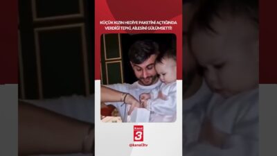 Küçük kızın hediye paketini açtığında verdiği tepki, ailesini gülümsetti! 📶https://kanal3.com.tr/