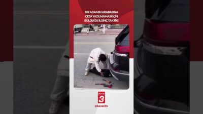 Bir adamın arabasına ceza yazılmaması için bulduğu ilginç taktik! 📶https://kanal3.com.tr/