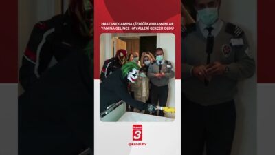 Hastane camına çizdiği kahramanlar yanına gelince hayalleri gerçek oldu! 📶https://kanal3.com.tr/