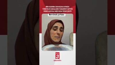 Bir kadının, Ramazan ayında tüketilen gıdaların taklidini yaptığı video sosyal