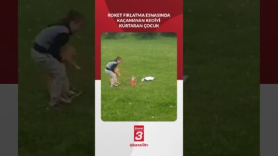 Roket fırlatma esnasında kaçamayan kediyi kurtaran çocuk 📶https://kanal3.com.tr/ Sosyal Medya