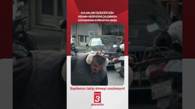 Kulakları üşüdüğü için kızının hediyesini çalışırken kafasından ayırmayan baba… 📶https://kanal3.com.tr/