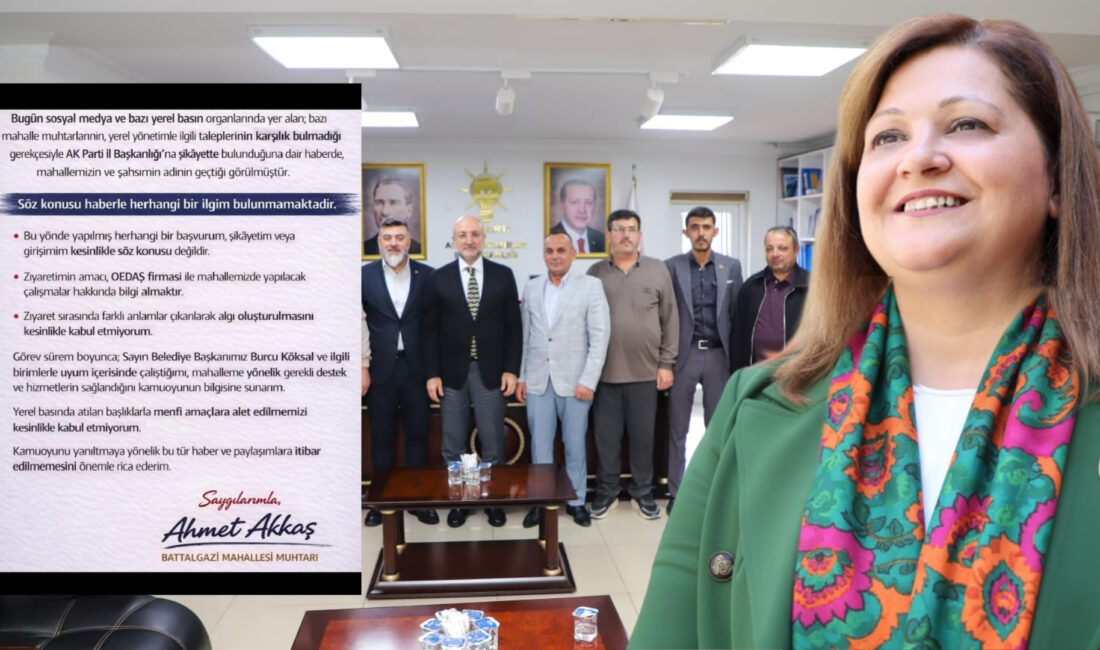 Battalgazi Mahallesi Muhtarı Ahmet Akkaş, yerel bir gazetede çıkan “Belediye'den