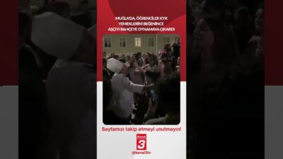 Muğla’da, öğrenciler KYK yemeklerini beğenince aşçıyı bahçeye oynamaya çıkardı… 📶https://kanal3.com.tr/