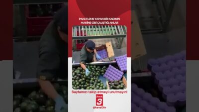 Paketleme yapan bir kadının makine gibi çalıştığı anlar… 📶https://kanal3.com.tr/ Sosyal