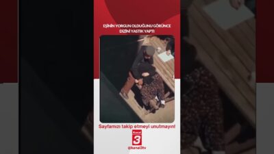 Eşinin yorgun olduğunu görünce dizini yastık yaptı… 📶https://kanal3.com.tr/ Sosyal Medya