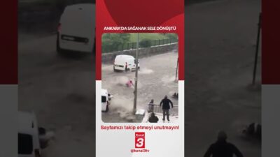 Ankara’da etkili olan sağanak yağış, özellikle Yenimahalle ve Demetevler bölgelerinde