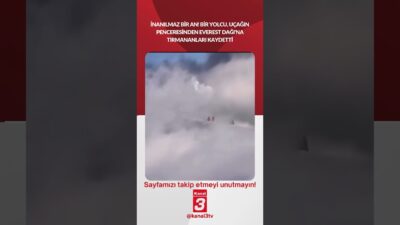 İnanılmaz bir an! Bir yolcu, uçağın penceresinden Everest Dağı’na tırmananları