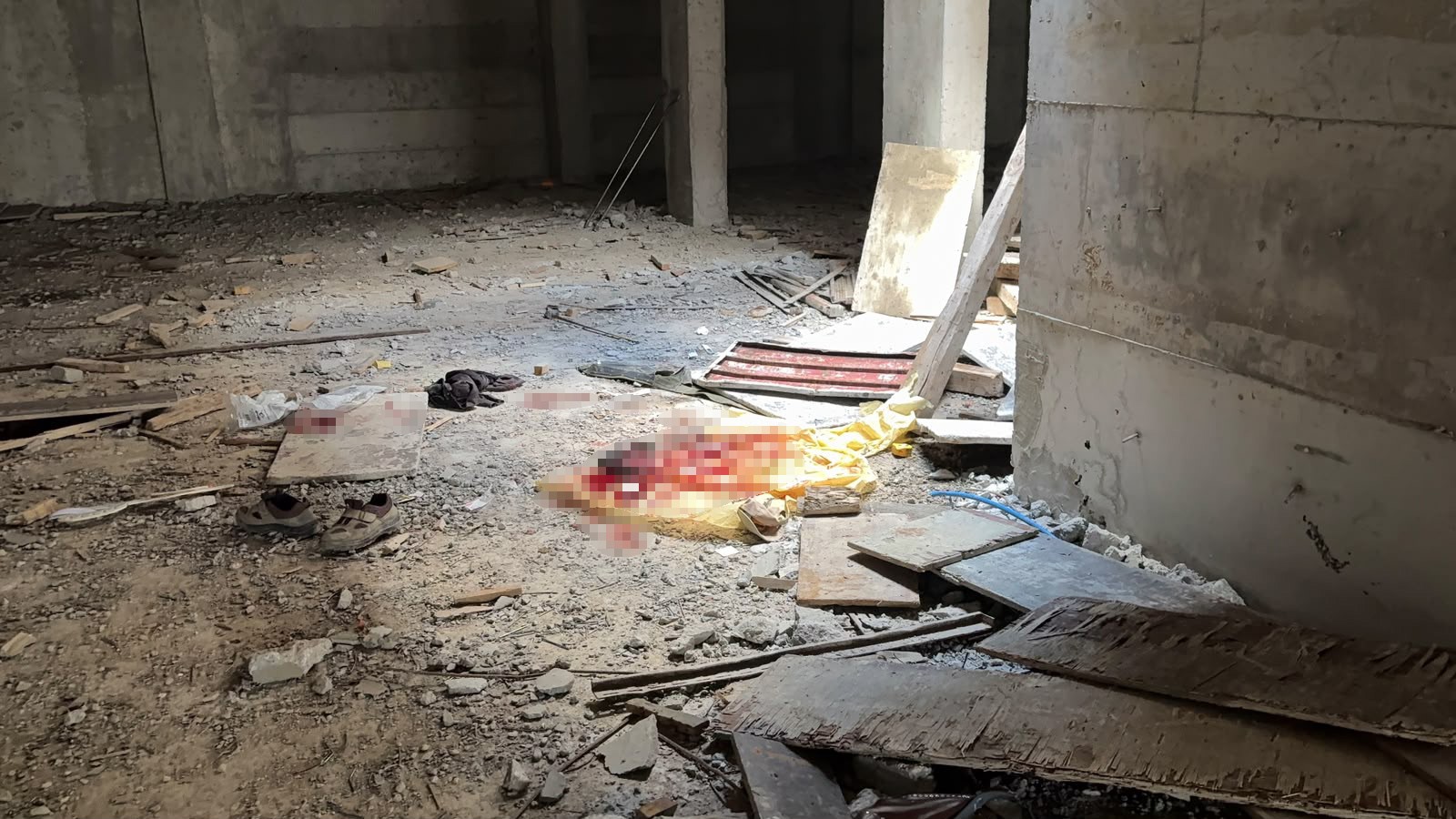 Kütahya'da yapımı devam eden bir inşaat projesinde meydana gelen feci