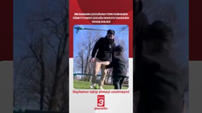 Bir babanın çocuğuna topa vurmasını öğretti fakat çocuğu konuyu tamamen