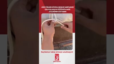Ağır yükleri güvenli şekilde sabitlemek için kullanılan düğümün nasıl atıldığının
