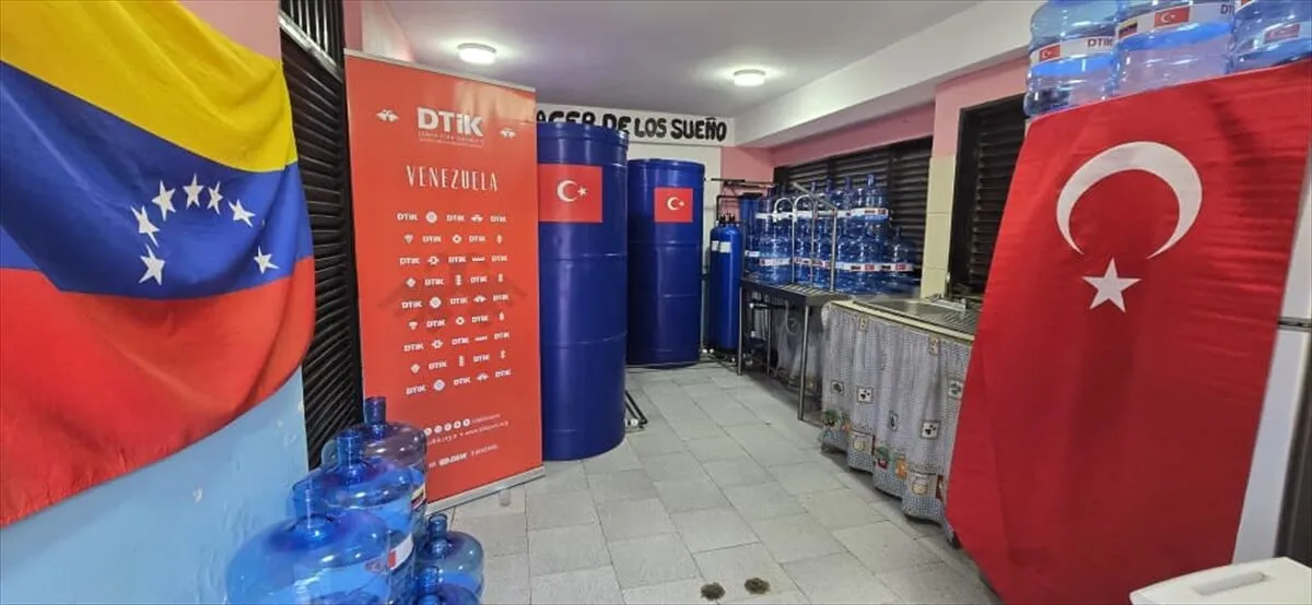 Venezuela'da AFAD çadır kentine günlük 18 bin litre kapasiteli içme suyu tesisi kuruldu 1 Venezuela'da AFAD çadır kentine günlük 18 bin litre kapasiteli içme suyu tesisi kuruldu