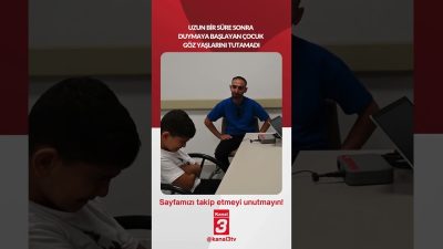 Uzun bir süre sonra duyan bir çocuk göz yaşlarını tutamadı!