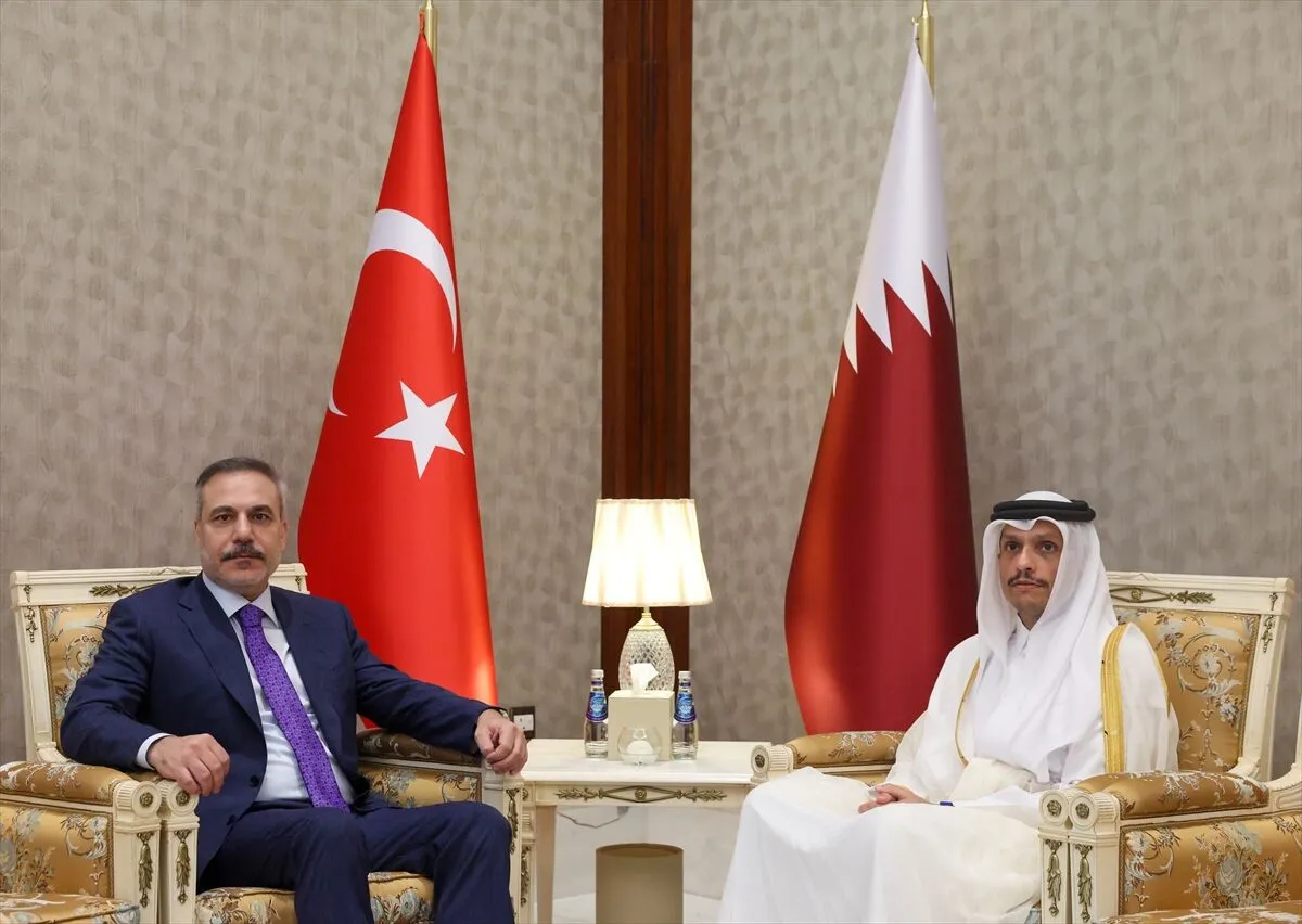 Bakan Fidan, Katarlı mevkidaşı Al Sani ile Doha'da bir araya geldi 1 Bakan Fidan, Katarlı mevkidaşı Al Sani ile Doha'da bir araya geldi