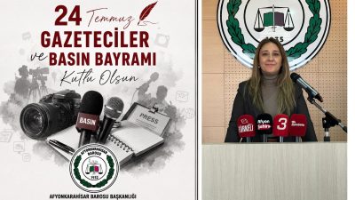 Afyonkarahisar Baro Başkanı Avukat M. İpek Yılmaz Göktürk, 24 Temmuz