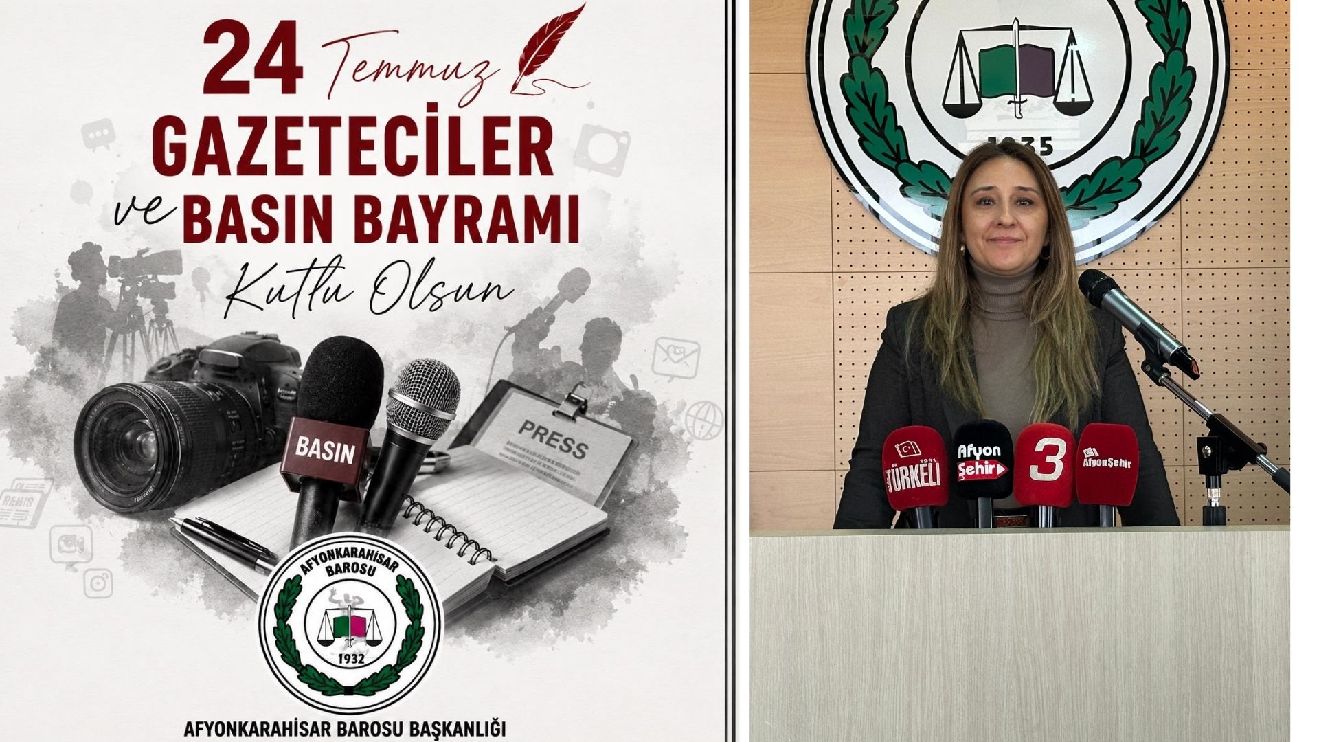 Afyonkarahisar Baro Başkanı Avukat M. İpek Yılmaz Göktürk, 24 Temmuz