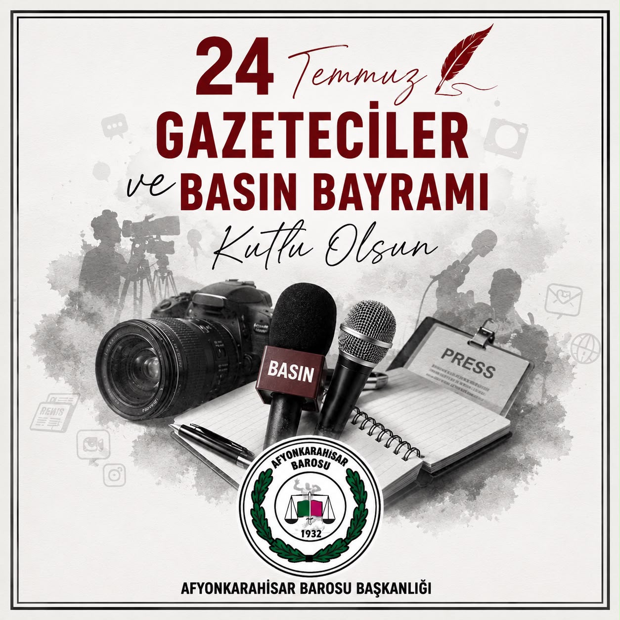 Baro Başkanı Göktürk'ten Basın Bayramı mesajı 1 Baro Başkanı Göktürk'ten Basın Bayramı mesajı