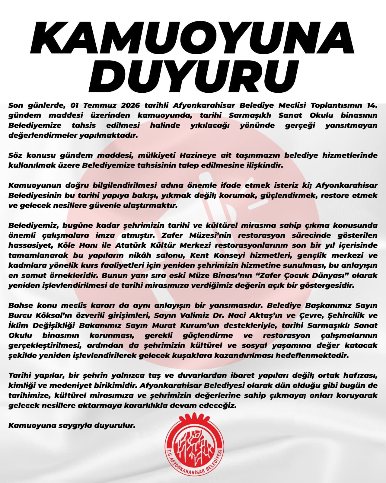 Belediyeden Sarmaşıklı Sanat Okulu iddialarına yanıt 2 Belediyeden Sarmaşıklı Sanat Okulu iddialarına yanıt