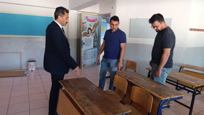 Afyonkarahisar’ın Bolvadin ilçesinde, 2026-2027 eğitim-öğretim yılı öncesi okulların fiziki şartlarını