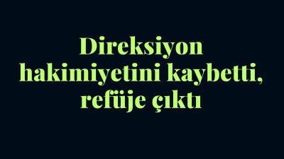 Afyonkarahisar'ın Dinar ilçesinde sürücüsünün direksiyon hakimiyetini kaybettiği otomobilin orta refüje