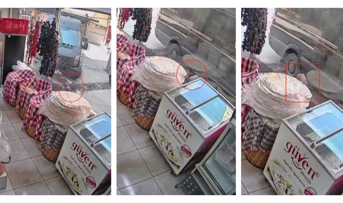 Bursa'nın Osmangazi ilçesinde ara sokağa dönüş yapan UPS kargo şirketine