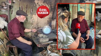 Gazete 3 olarak, ömrünün 60 yılını kalaycılık mesleğine adayan usta