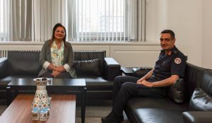 Afyonkarahisar Belediye Başkanı Burcu Köksal, İl Jandarma Komutanı Jandarma Albay