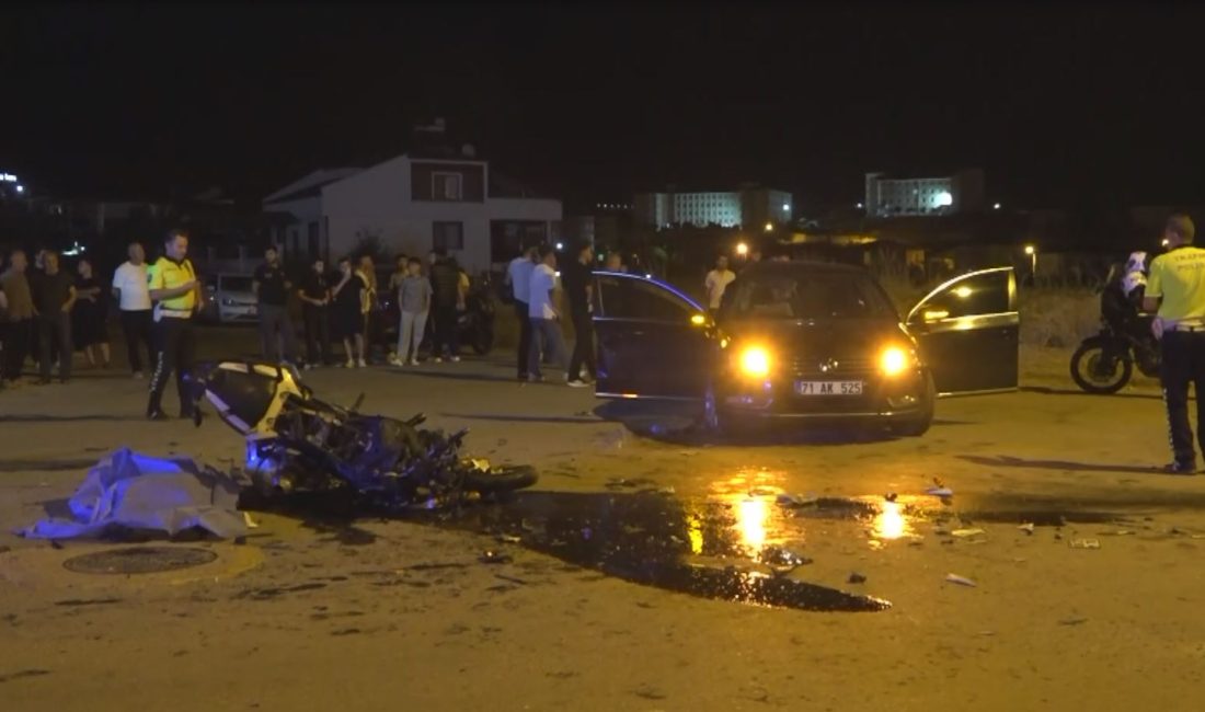 Kırıkkale'de otomobil ile motosikletin çarpışması sonucu 1 kişi yaşamını yitirdi,
