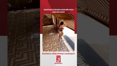 Telefonla ilgilenen kadın bir anda garajda kaldı! 📶https://kanal3.com.tr/ Sosyal Medya