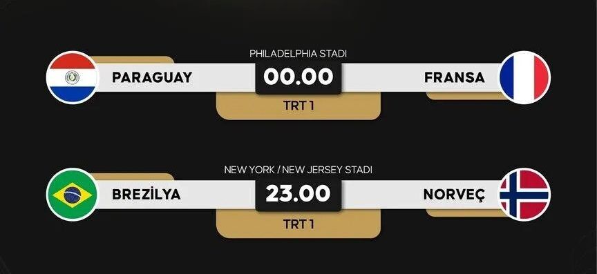 2026 FIFA Dünya Kupası son 16 turunda yarın iki kritik