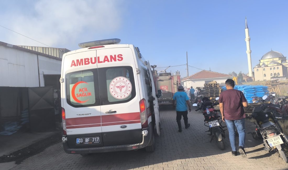 Afyonkarahisar'ın Şuhut ilçesinde bir iş yerinde tüp patlaması sonucu çıkan