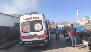 Afyonkarahisar'ın Şuhut ilçesinde bir iş yerinde tüp patlaması sonucu çıkan