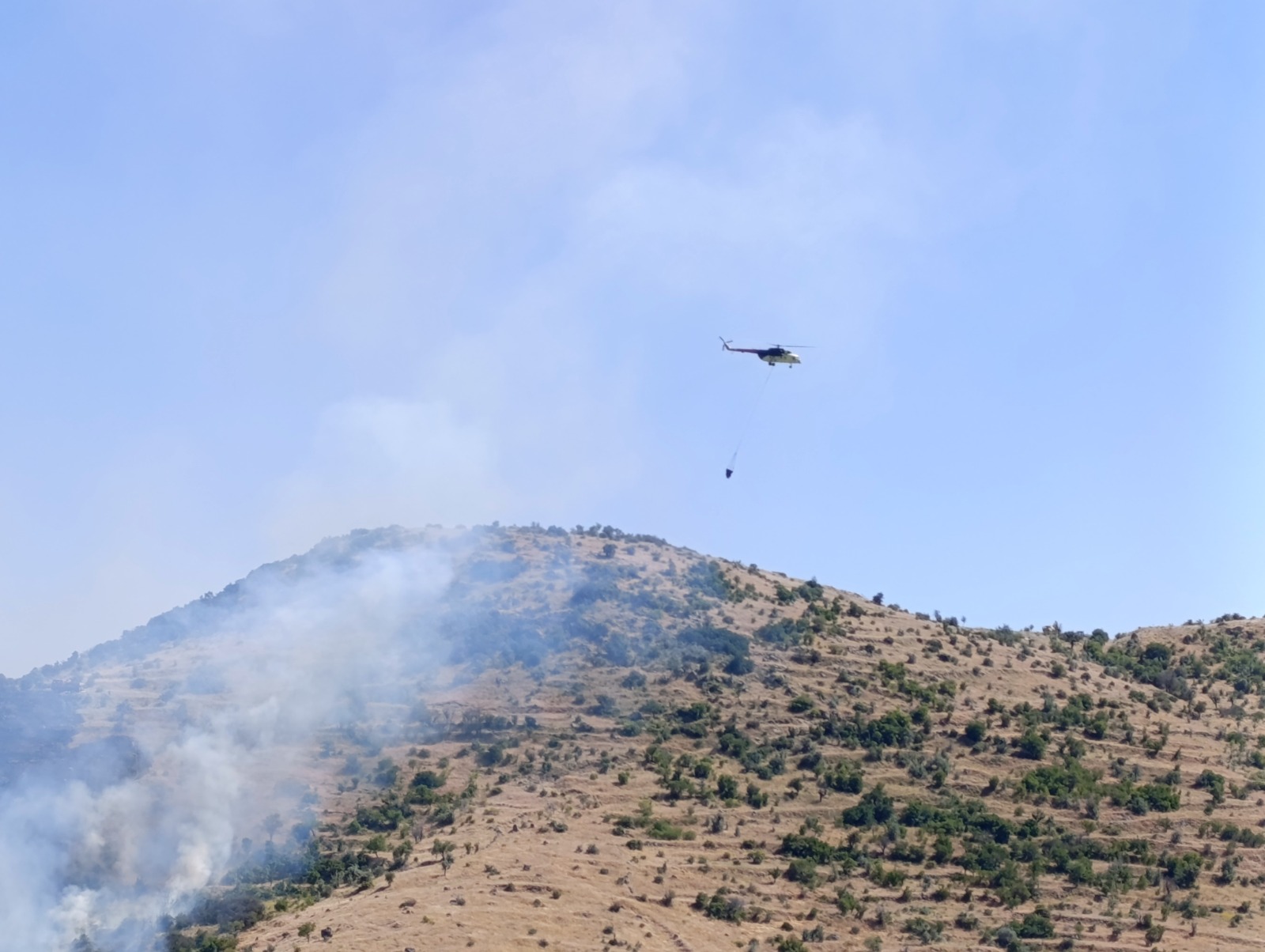 Afyonkarahisar'da otluk alandaki yangın bağ evlerine sıçradı