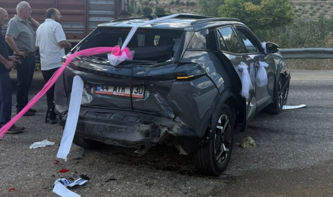 Malatya’nın Doğanşehir ilçesinde düğün konvoyundaki araçların karıştığı zincirleme trafik kazasında