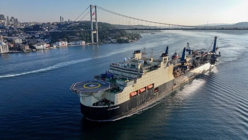 Romanya'da doğal gaz boru hattı döşeme çalışmalarında kullanılan dünyanın en