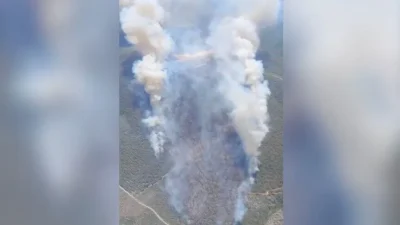 Manisa'nın Akhisar ilçesinde çıkan orman yangınına ve İzmir'in Buca ilçesinde