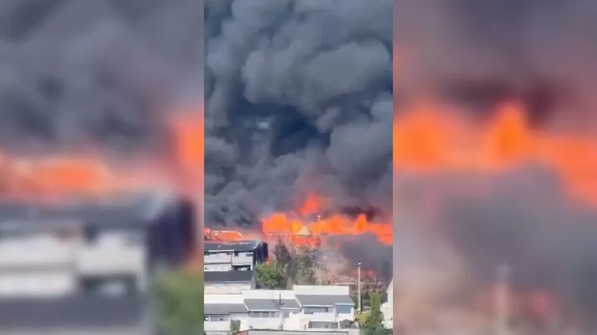 Norveç'in Drammen kentine bağlı Krokstadelva beldesinde bir konut sitesinde çıkan