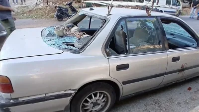 Hamas Sözcüsü Hazim Kasım'ın, Gazze Şeridi'nde İsrail'in aracına düzenlediği hava
