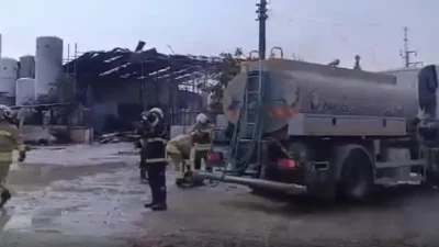 Manisa'nın Salihli ilçesindeki Küçük Sanayi Sitesi'nde faaliyet gösteren bir dolum