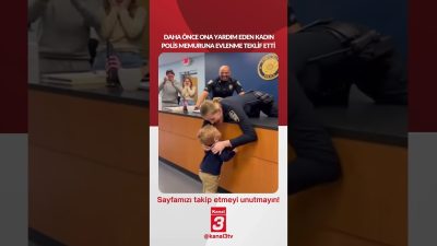 Daha önce ona yardım eden kadın polis memuruna evlenme teklif