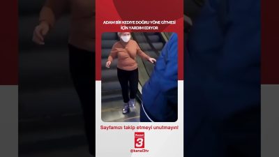 Adam bir kediye doğru yöne gitmesine yardım etti… 📶https://kanal3.com.tr/ Sosyal