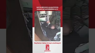 Raftan bir dosya almak isteyen çalışan ortalığı birbirine kattı…. 📶https://kanal3.com.tr/