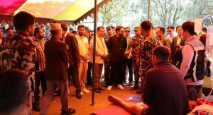 Nepal-Çin sınırında Tibet’in Shigatse bölgesindeki Jilong’da heyelan sonucu oluşan doğal