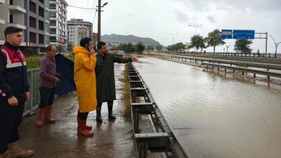 Giresun’da etkili olan sağanak yağışların ardından yürütülen arama-kurtarma ve müdahale