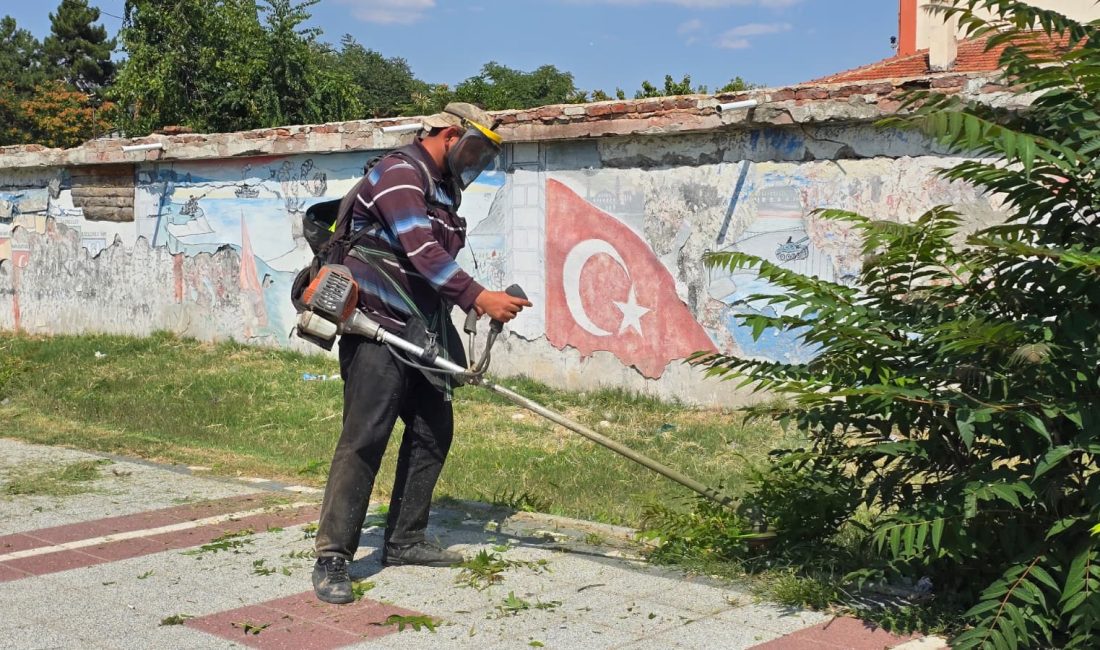 Belediye ekipleri, ilçe genelinde yürütülen çevre düzenleme çalışmaları kapsamında 15
