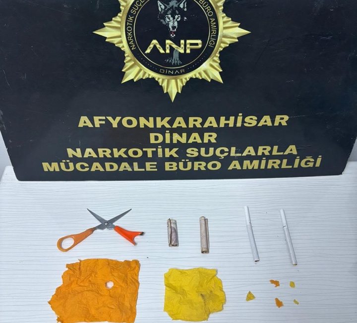 Afyonkarahisar’ın Dinar ilçesinde polis ekiplerince gerçekleştirilen iki ayrı çalışmada uyuşturucu