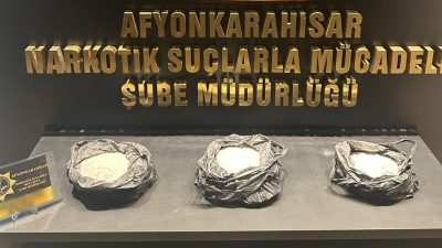 Afyonkarahisar İl Emniyet Müdürlüğü ekiplerince yürütülen çalışmalar kapsamında şüpheli S.Ç.'nin