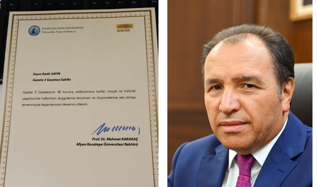 Afyon Kocatepe Üniversitesi Rektörü Prof. Dr. Mehmet Karakaş, Gazete 3