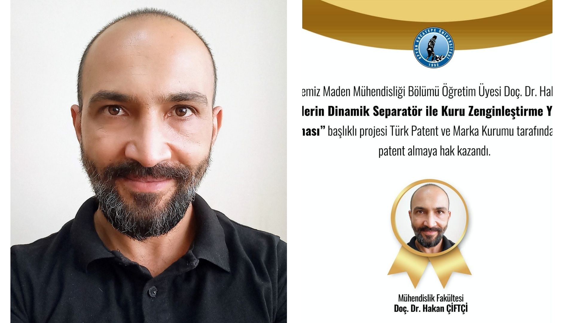 Afyon Kocatepe Üniversitesi (AKÜ) hak sahipliğinde Mühendislik Fakültesi Maden Mühendisliği